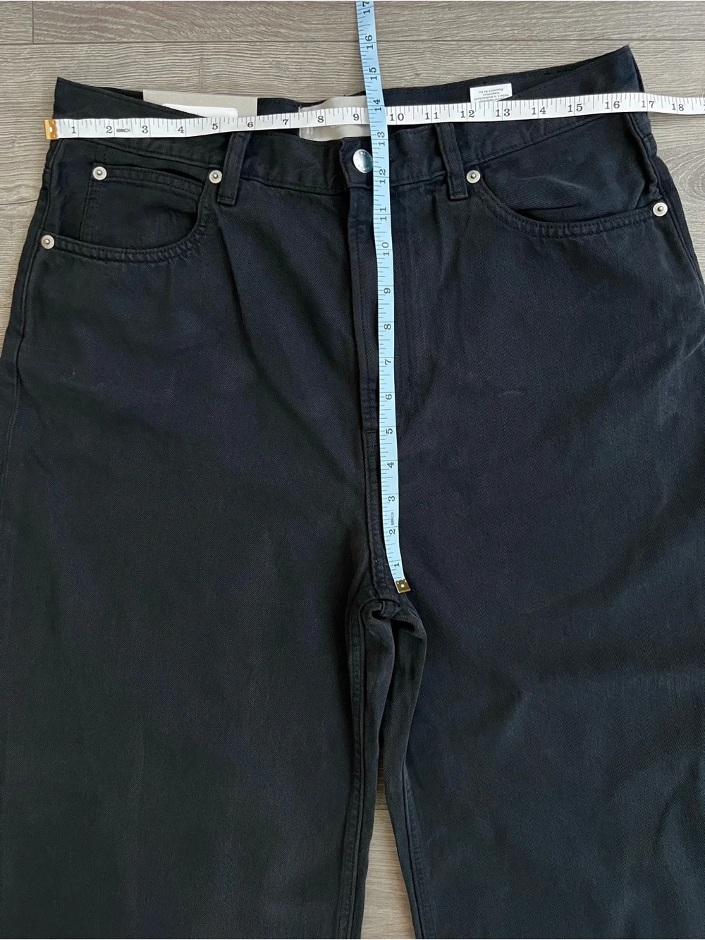 EVERLANE The OG Baggy Jeans Size 31 Ink Navy Relaxed Wide Leg Tencel Denim Retro